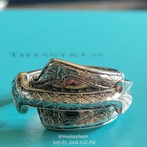 1872 Tiffany & Co. Persian Nut Pick Ring Sterling Silver Luxury Vintage #152